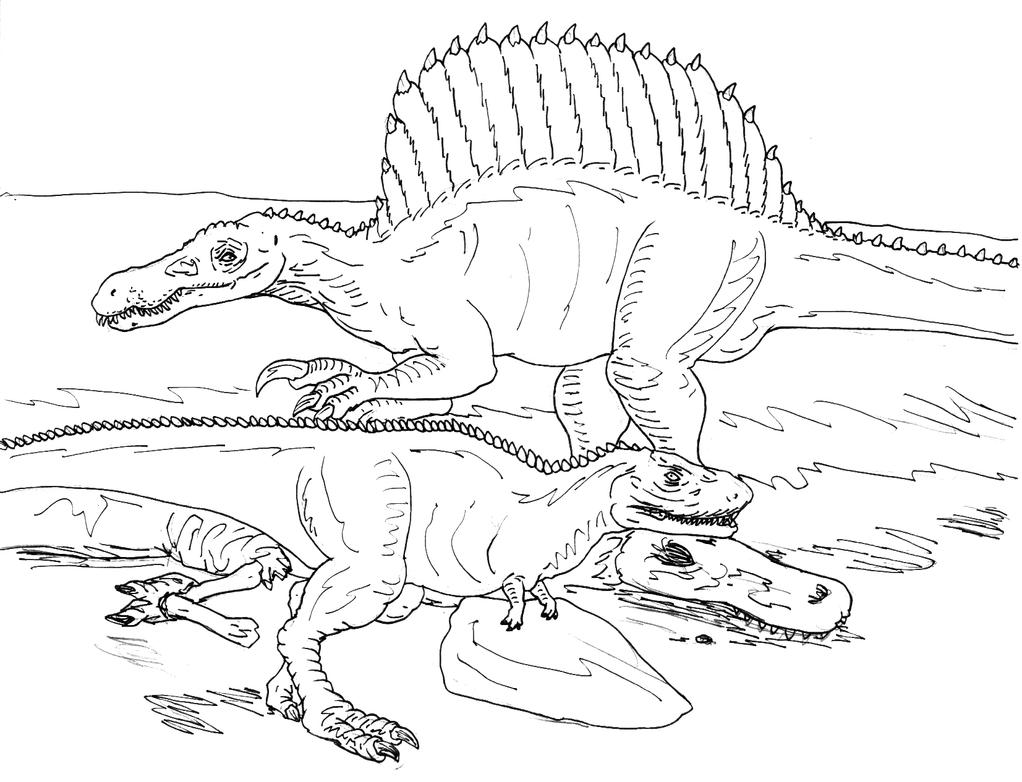 mad spinosaurus coloring pages - photo #12
