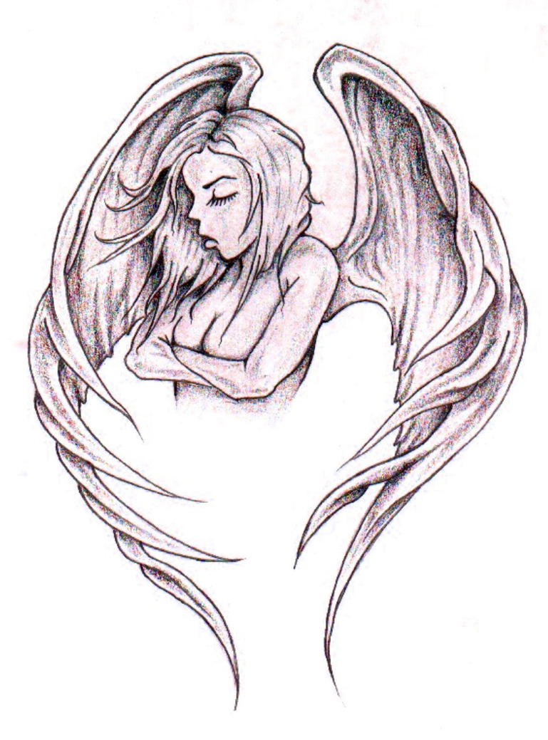 Angel Wings Tattoo Design By