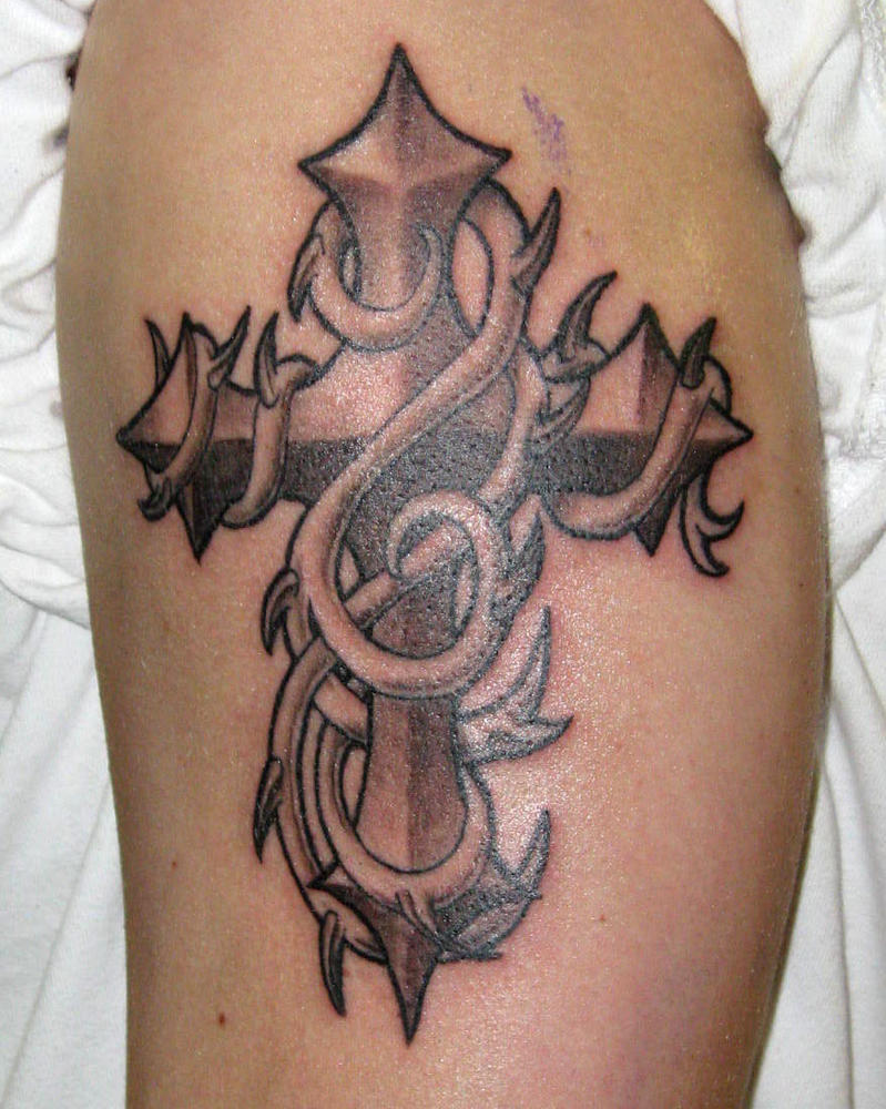 Cross tattoo by scox1313 on