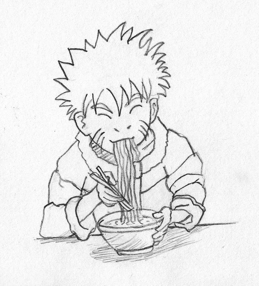 naruto eating ramen coloring pages - photo #14