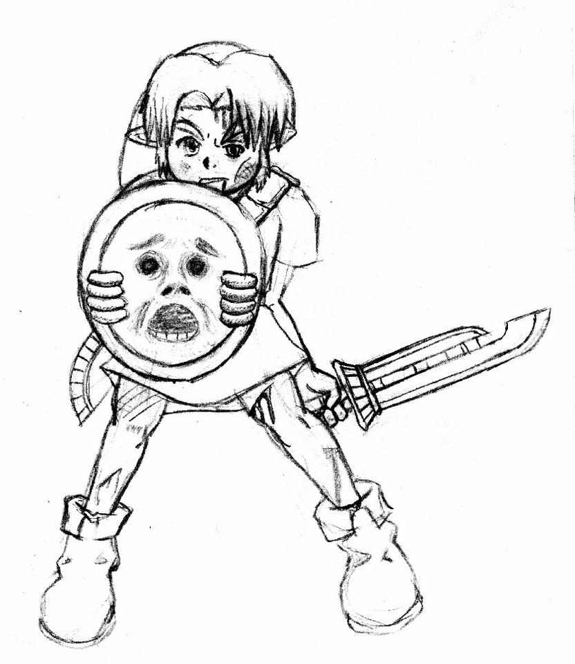 majoras mask link coloring pages - photo #10