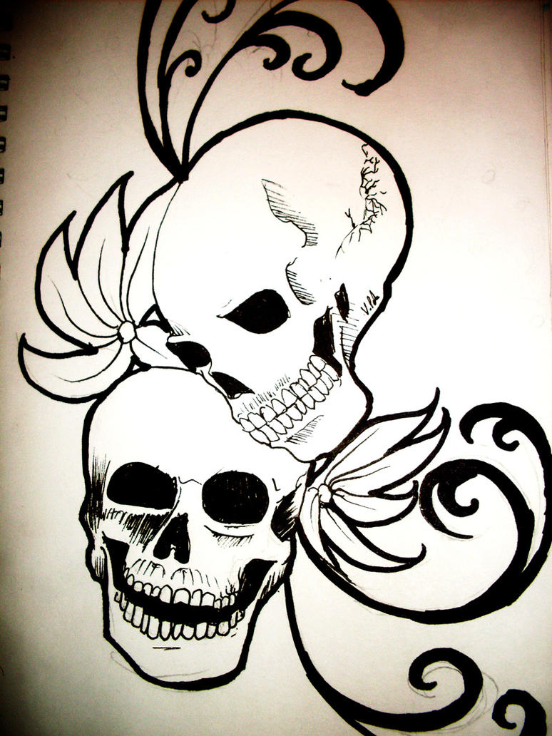 skull tattoo by