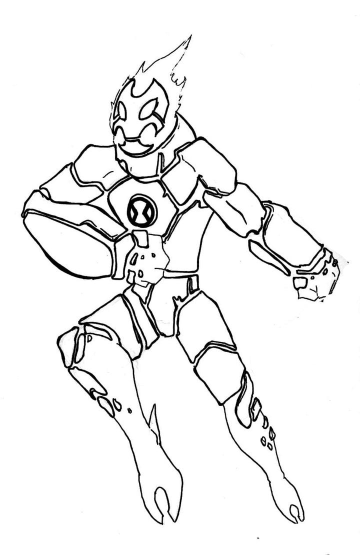 ultimate heatblast coloring pages - photo #6
