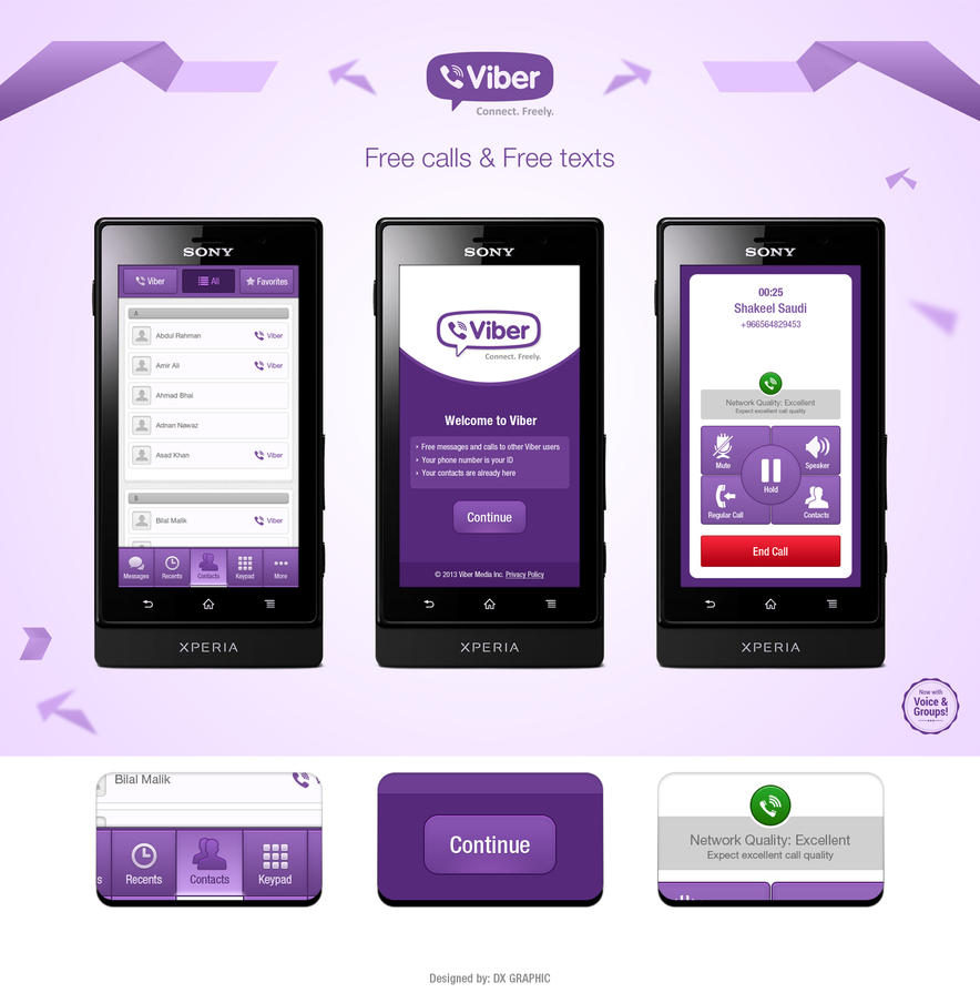 Viber Android App Design by dxgraphic on DeviantArt