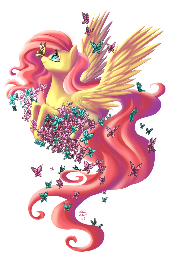 a_pony_and_her_butterflies_by_falleninth