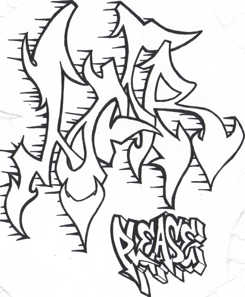 Dibujos De Graffitis Para Colorear Imagui Dibujo de letras de graffiti para colorear. imagui