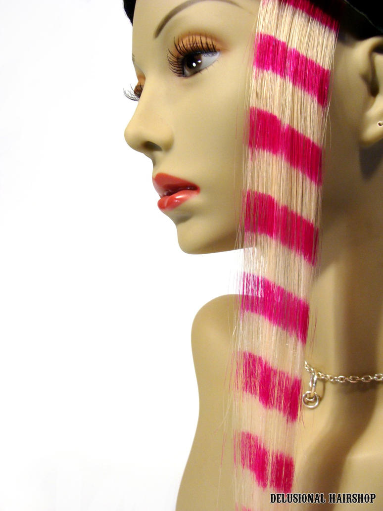 Hot pink and blonde hair by