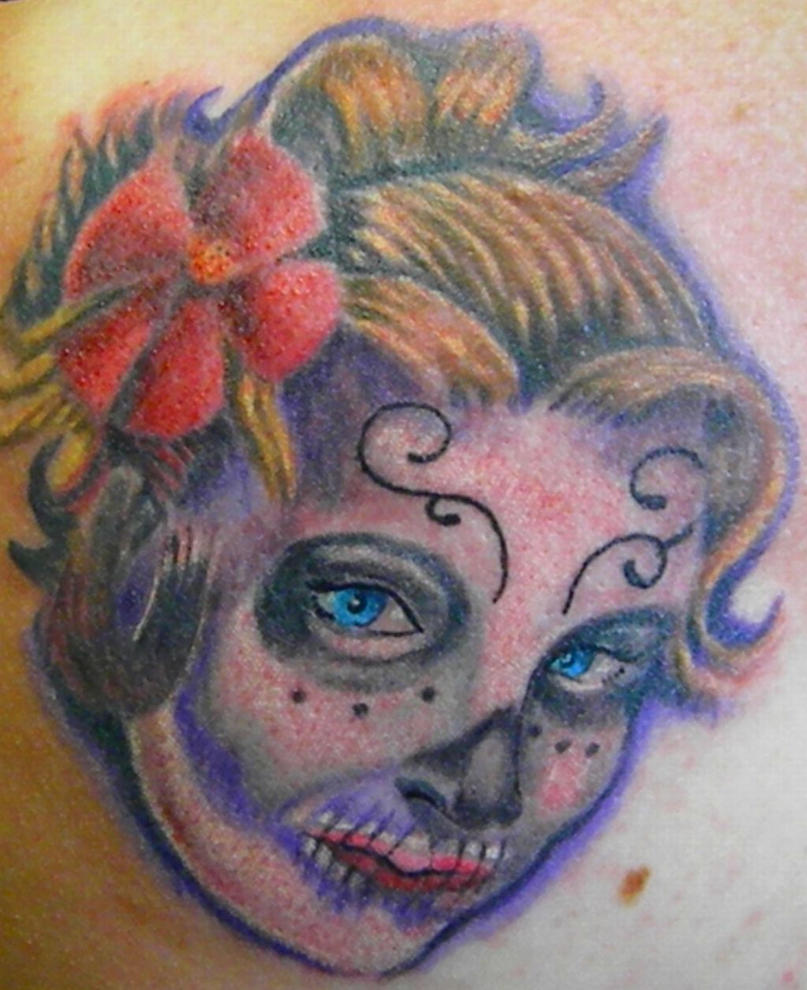 mexican sugar skull tattoo