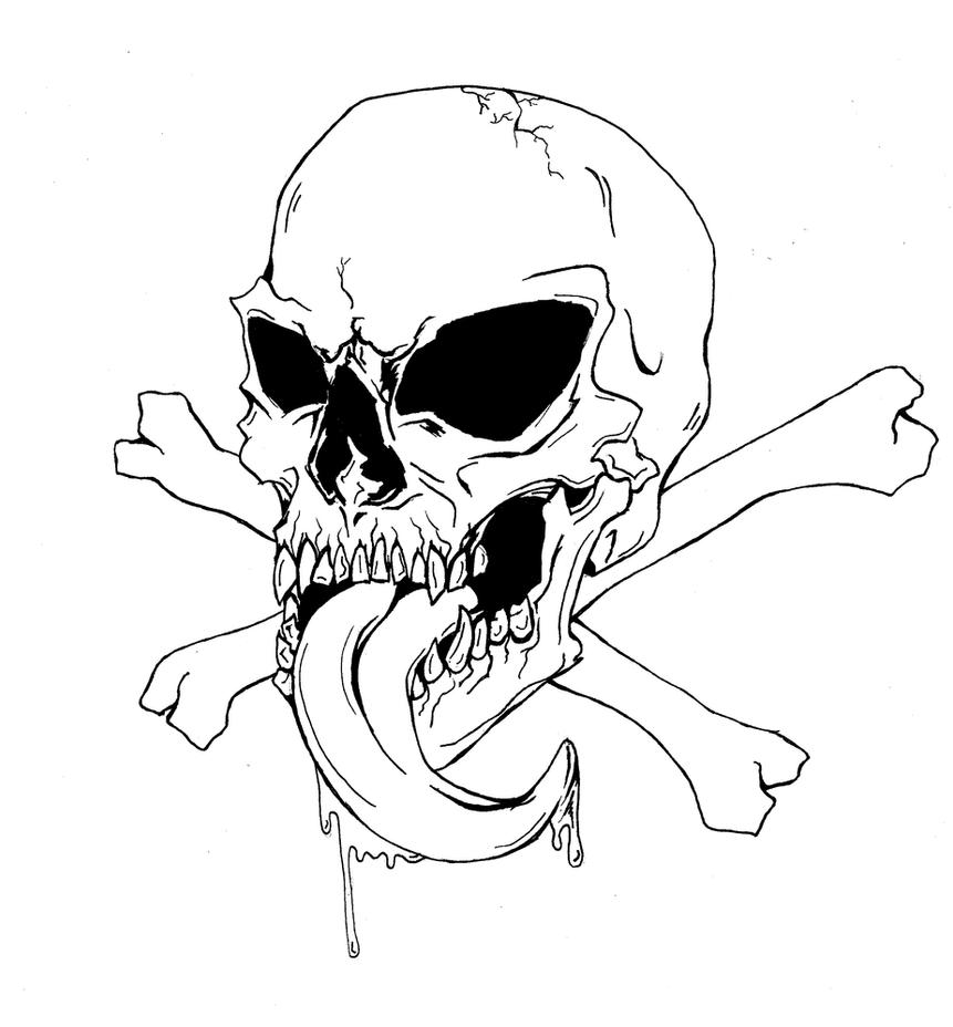 skull and bones coloring pages - photo #7