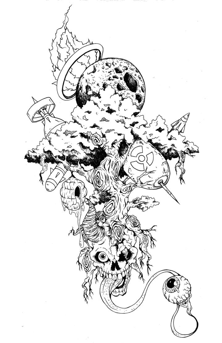 Skull Tree by DominicanArtist