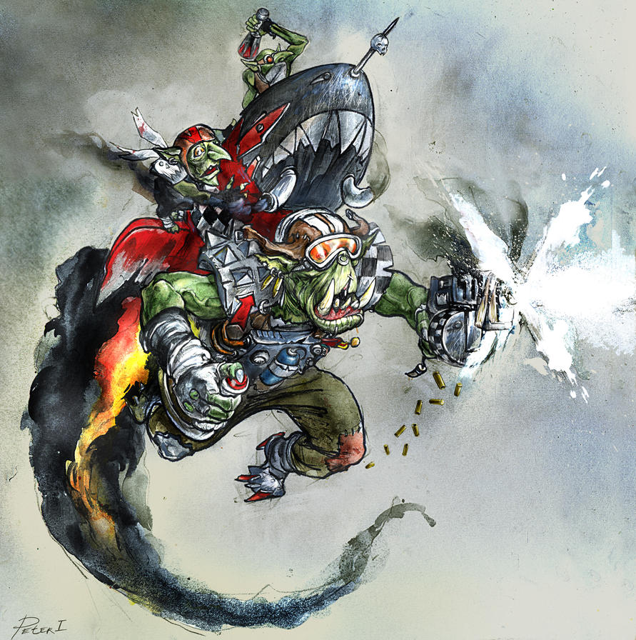 Warhammer 40k: Ork Stormboyz by Peter1punk
