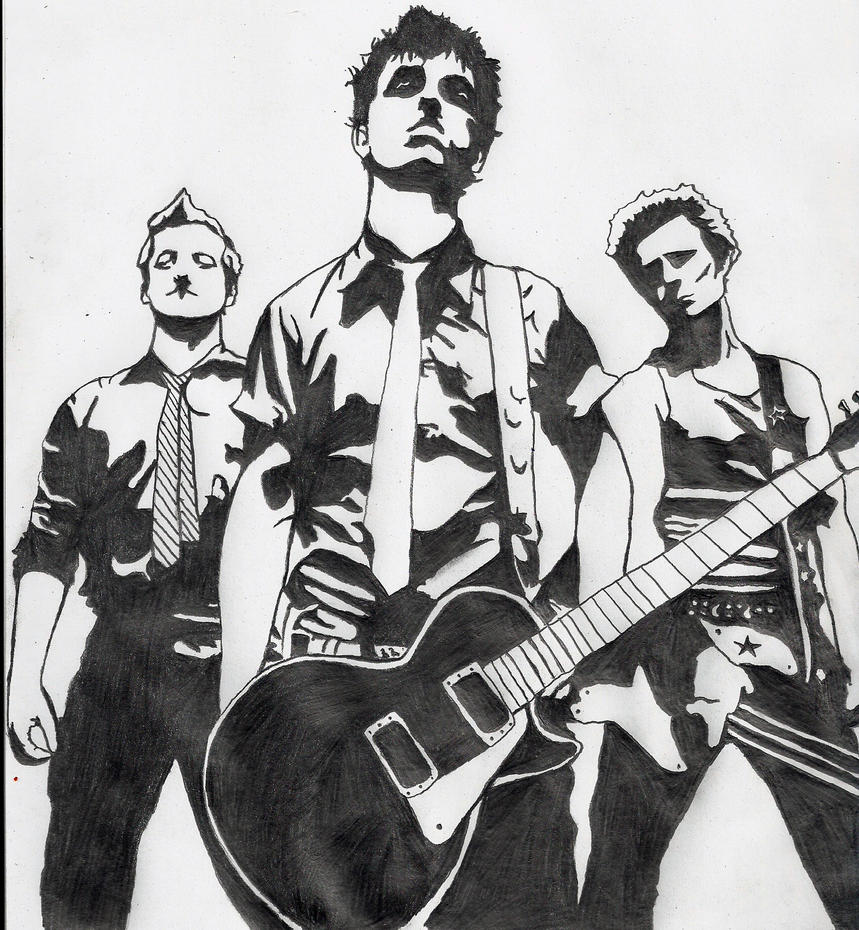Ilustración inspirada en Green Day. 