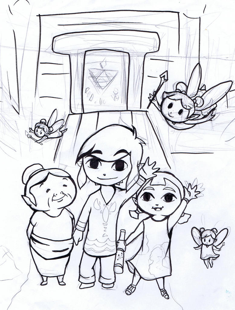 zelda the windwaker coloring pages - photo #47