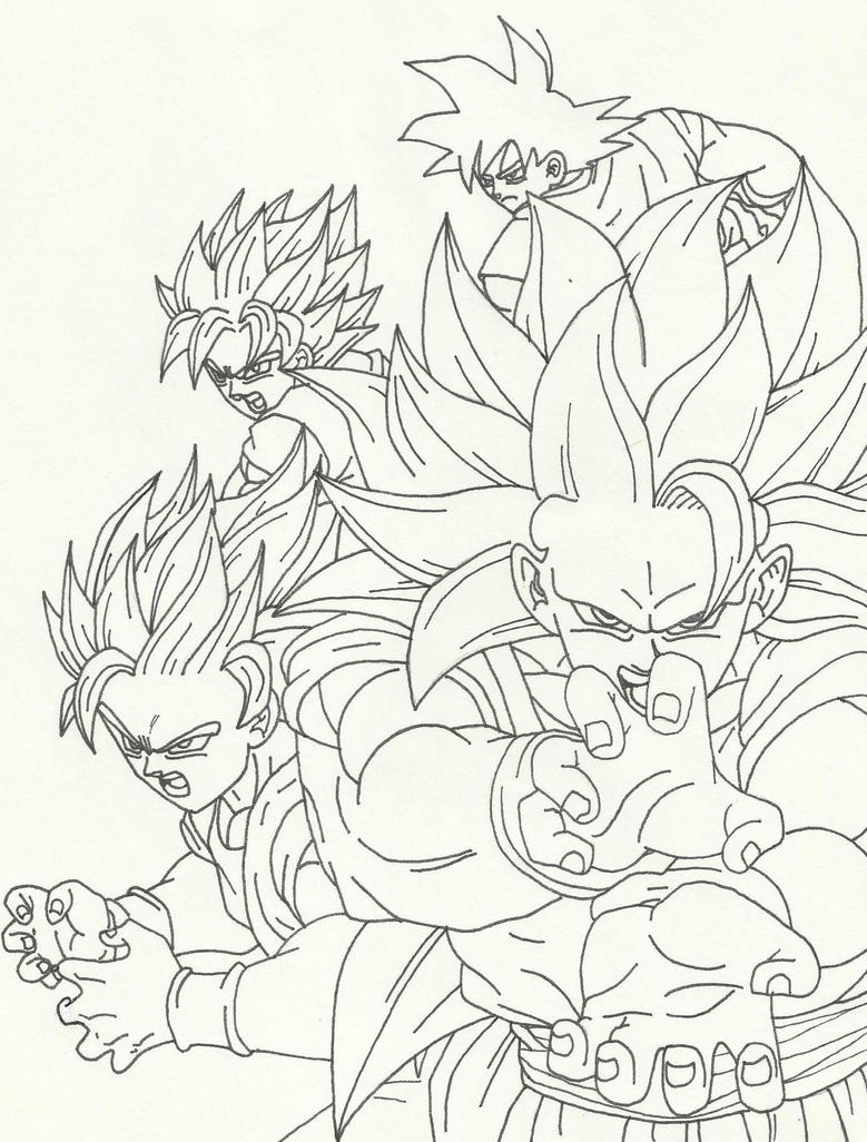 Goku Kamehameha Coloring Pages