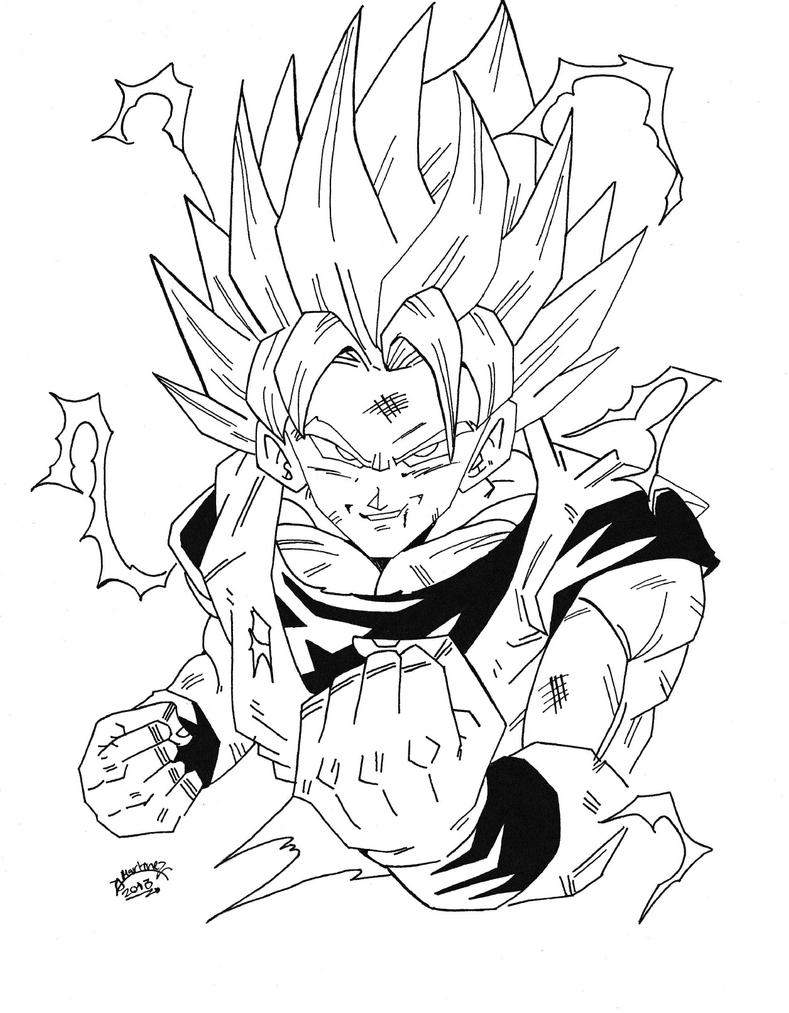 Dragon Ball Goku Kamehameha Coloring Pages