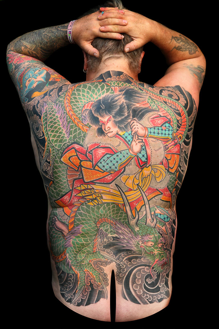 Back Piece Japanese Dragon Tattoo Picture 4