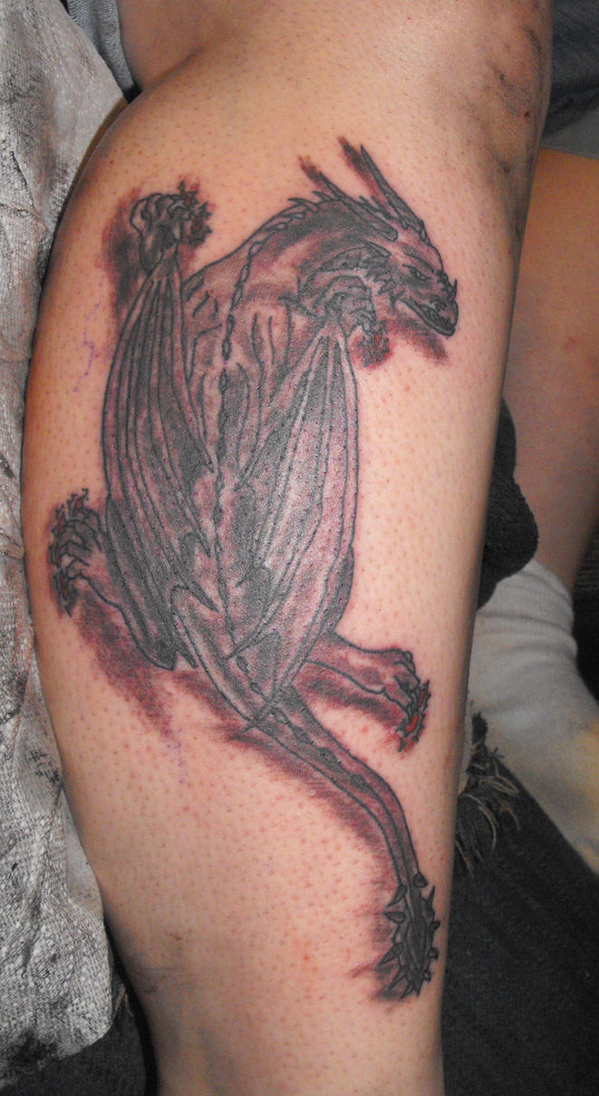 Dragon Tattoo on leg by