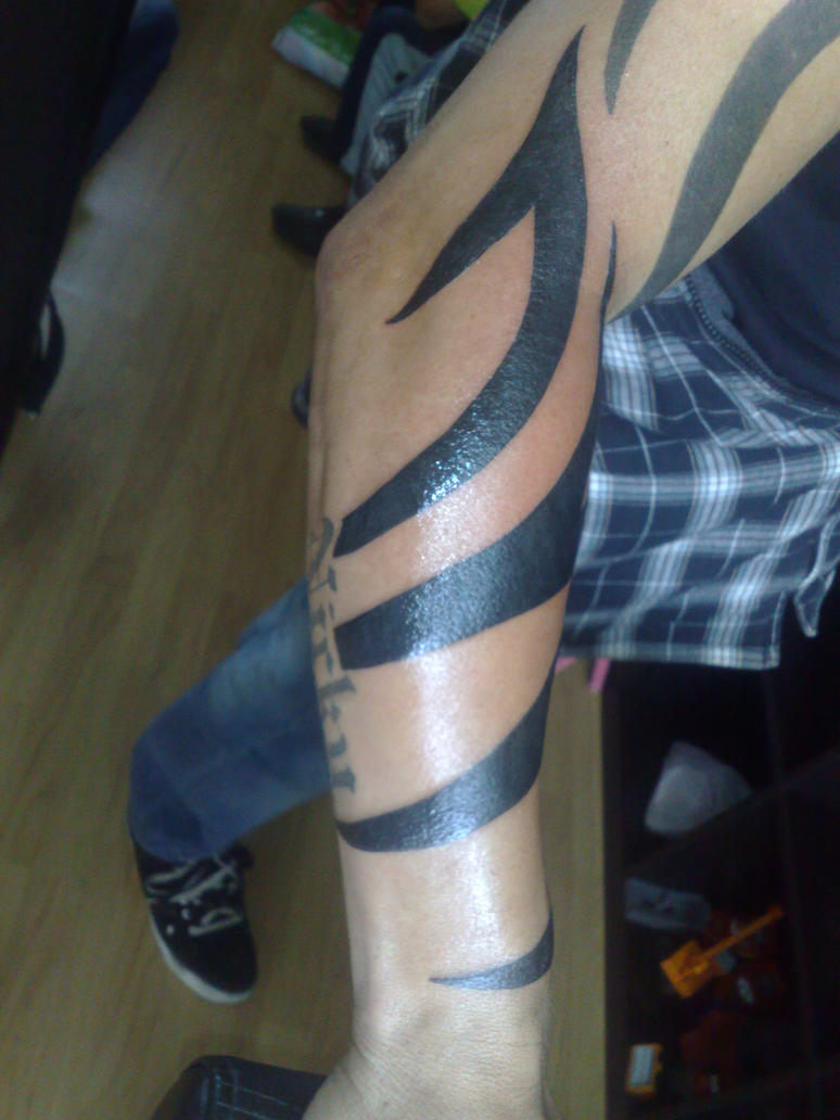 tribal tattoo lower arm by campfens on DeviantArt