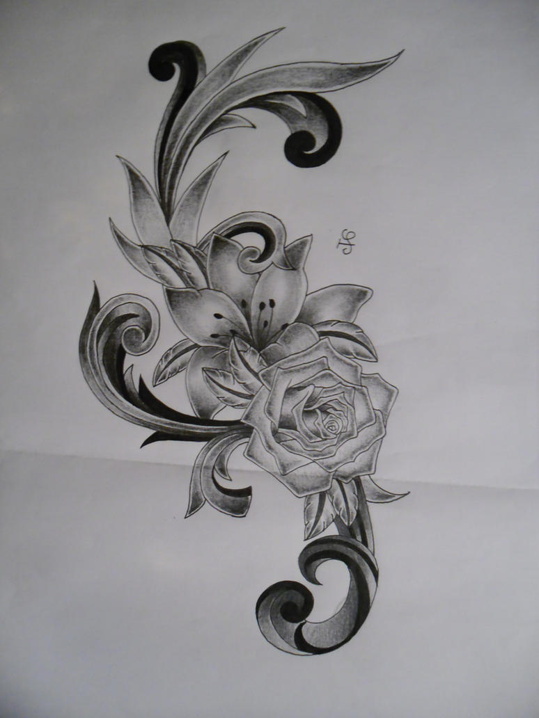 flower tattoo design by