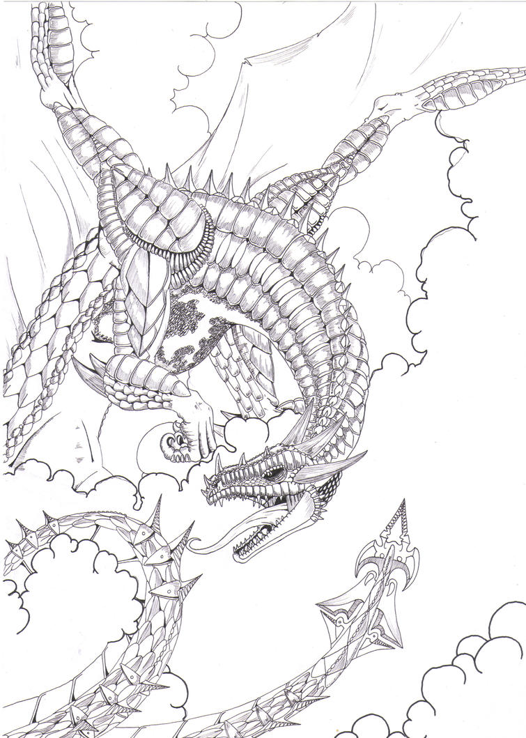 detailed dragon coloring pages - photo #12