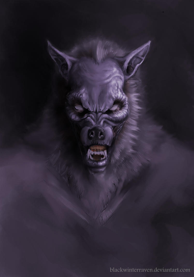 Werewolf Portrait by blackwinterraven on DeviantArt